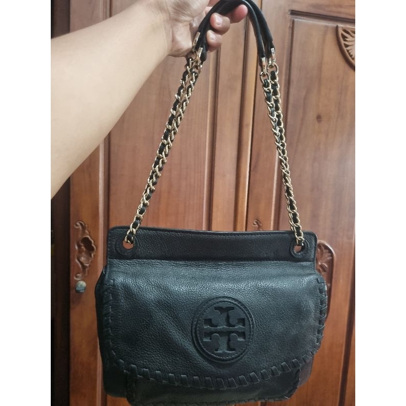 Preloved tas TB Tory Burch marion black