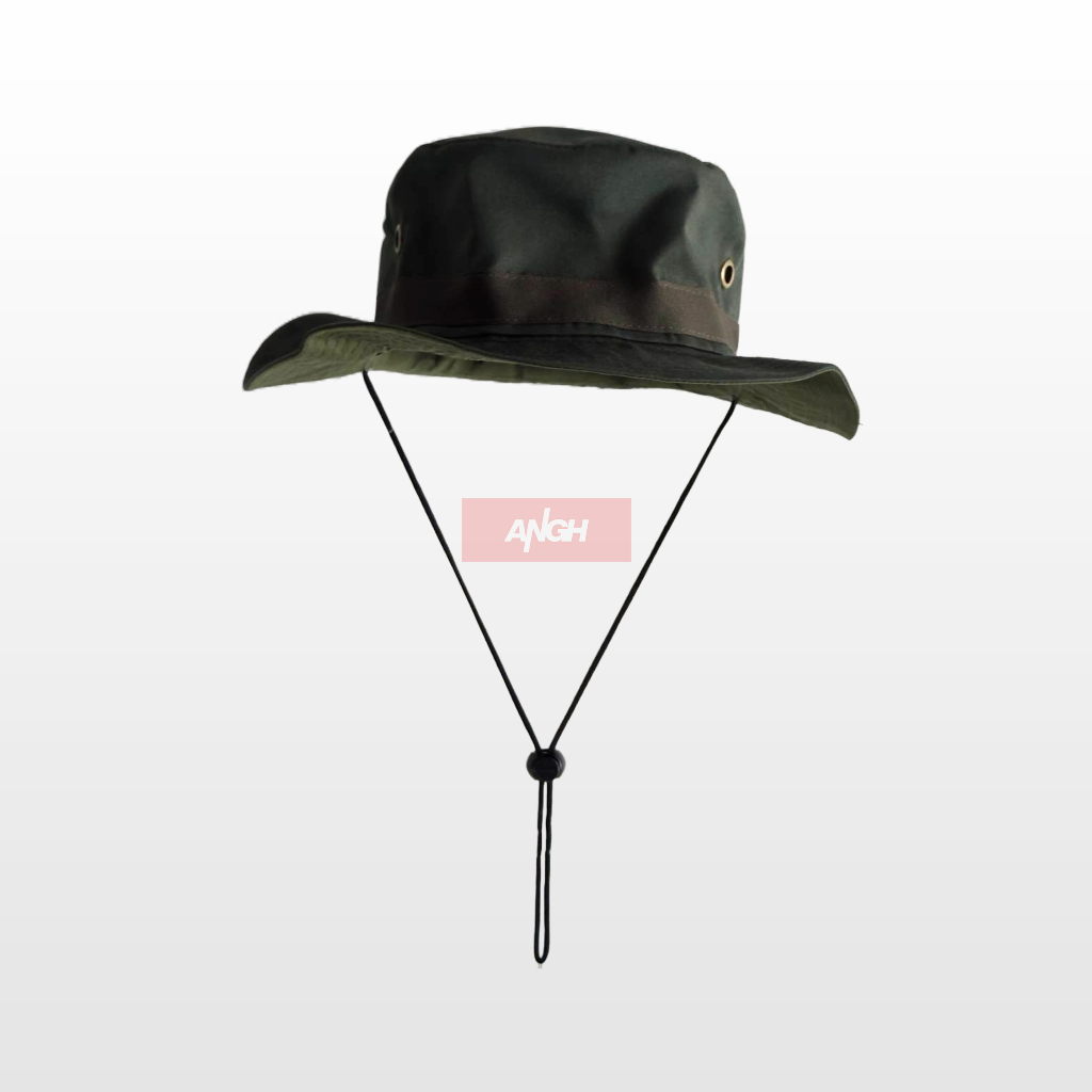 ANGH - Topi Rimba / Bucket Hat / Rimba Hat / Hiking Hat / Topi Hutan / Topi Gunung Bahan Royal drill