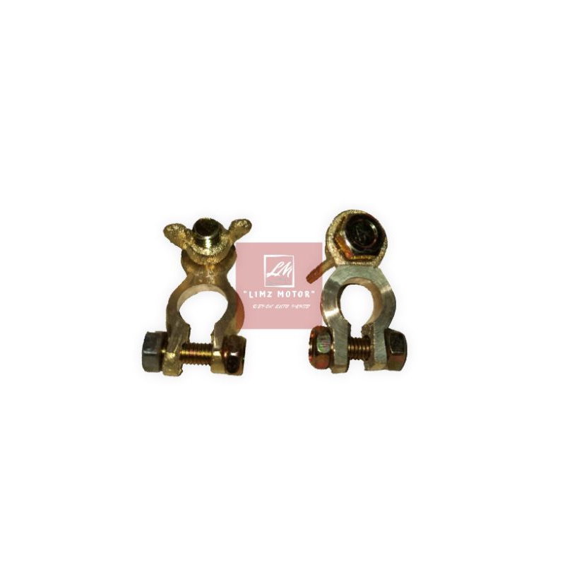 Kepala Aki-Terminal Aki-Klem Accu Kuningan Kecil NS 40 & NS 40Z & NS 40ZL & NS 60 & NS 60L Set