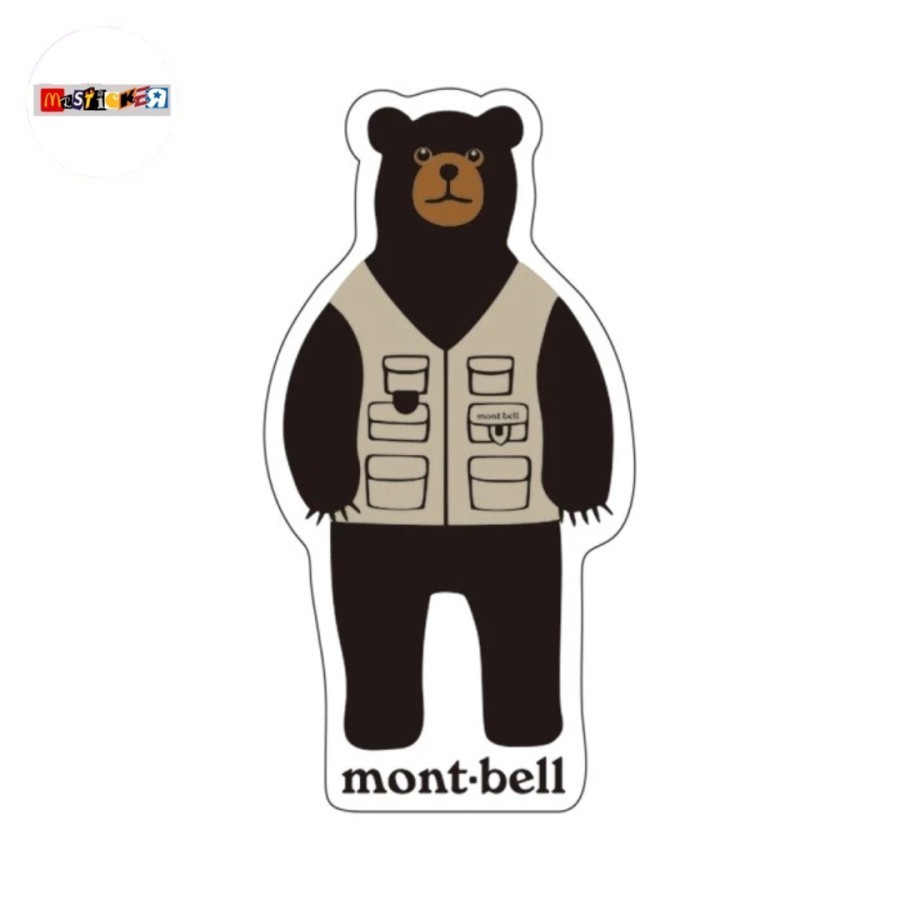 

sticker Montbell monta bear vest graphic logo diecut stiker outdoor