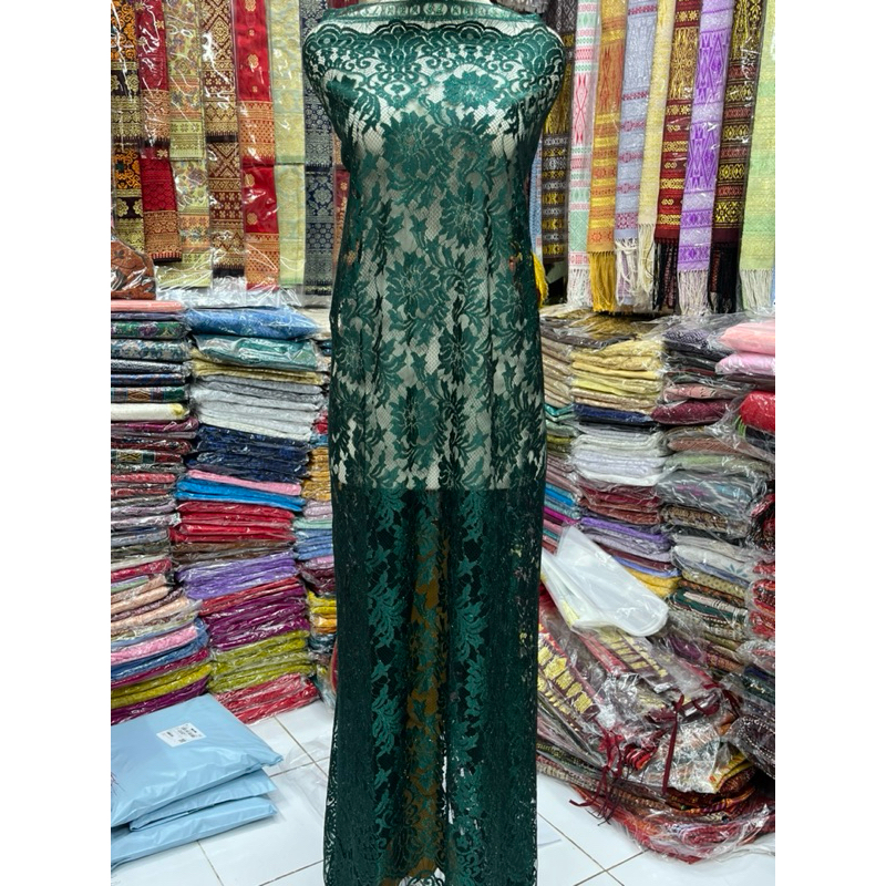 Kebaya semi prancis metalic bahan katun premium exclusive