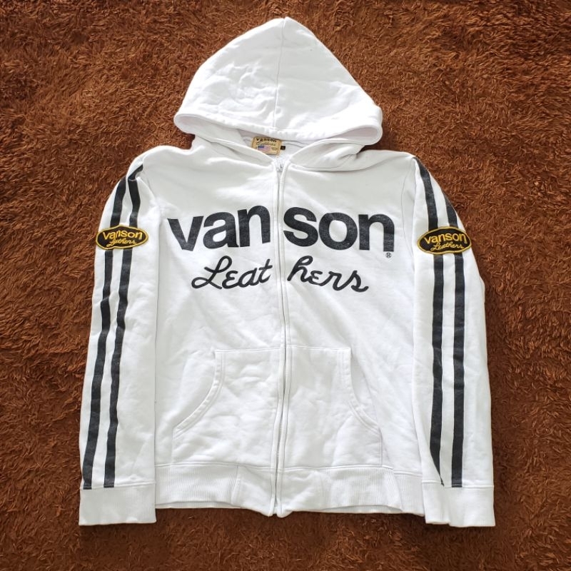 Vanson Leather Hoodie Jacket Outer Jaket