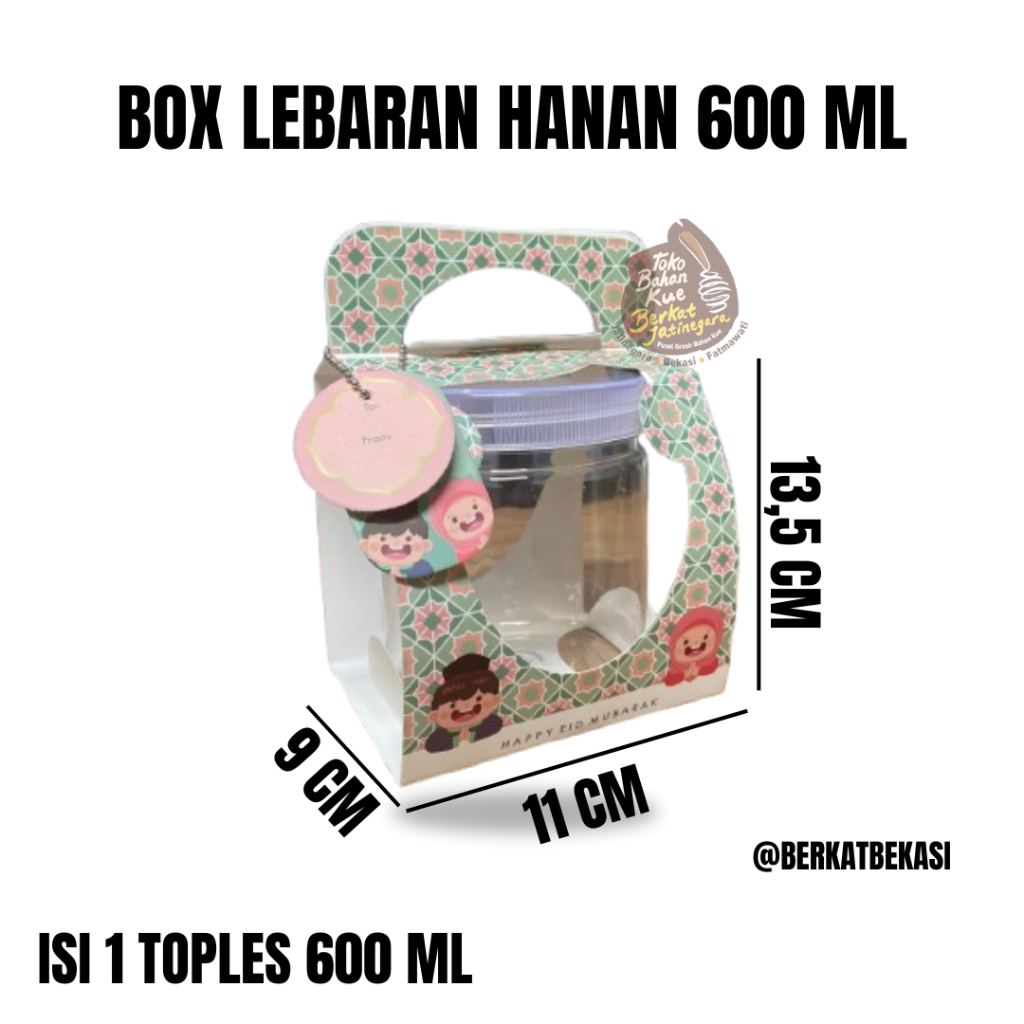 

BOX LEBARAN JINJING HANAN / DUS LEBARAN LUCU / BOX LEBARAN ISI 1 TOPLES JAR