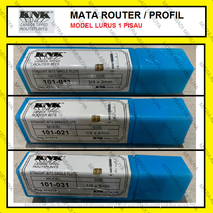 Mata Profil Lurus Router Bit Router HPL Mata Router KNK 101 - 021 4MM