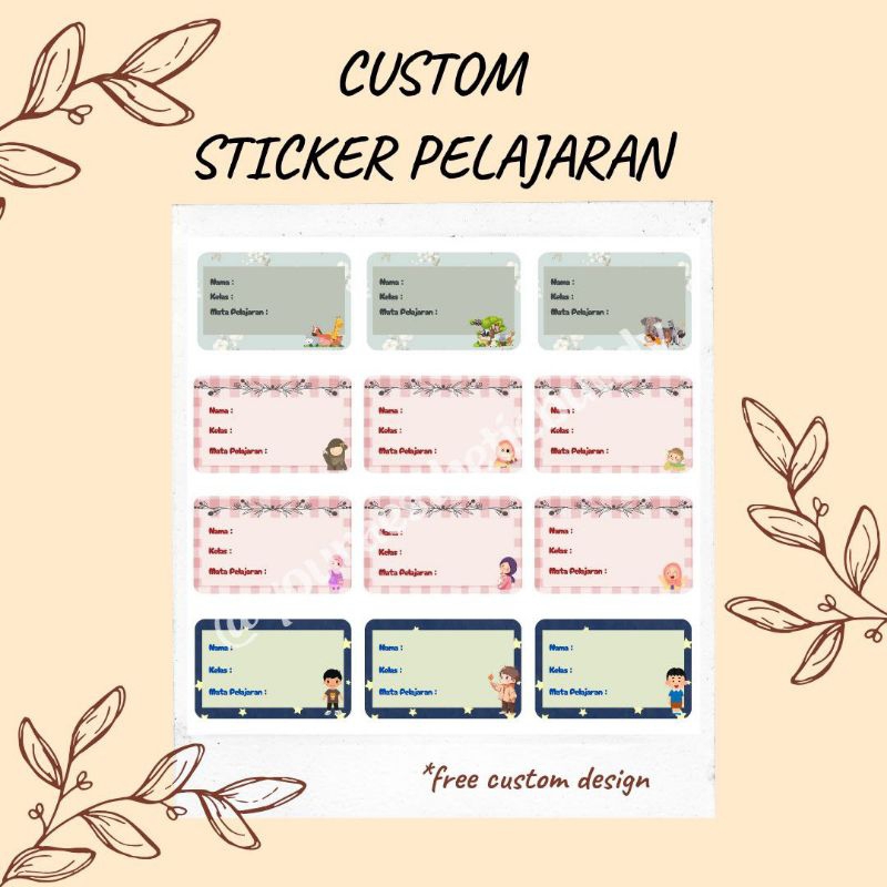 

CUSTOM STICKER PELAJARAN SEKOLAH 14-16pcs by @youraestheticbuddy