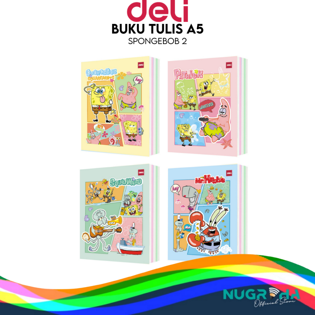 

2025 Buku Tulis Sekolah DELI 58 Lembar – Spongebob 2