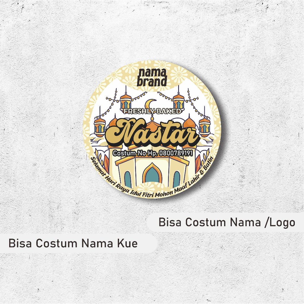 

Stiker Label Costum Brand Nama Kue Kering Untuk Toples ( Isi 77 stiker)