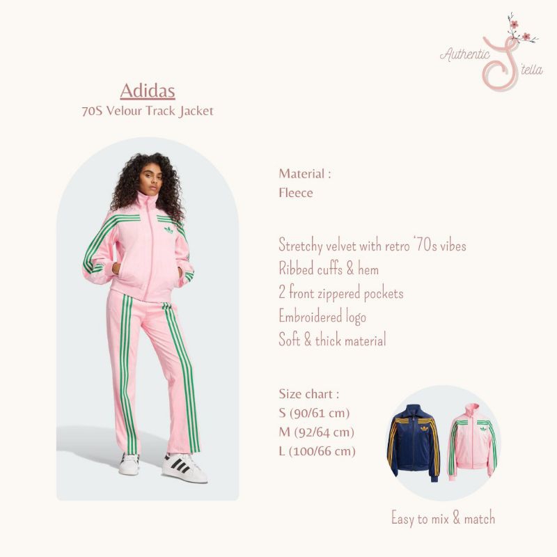 Adidas 70S Velour Track Jacket