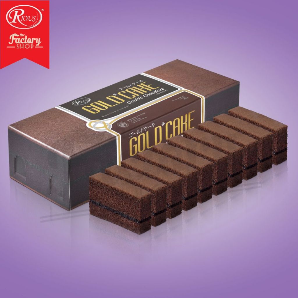 

Rious Gold Cake Japanese Cake Bolu Jepang Double Choco coklat cokelat