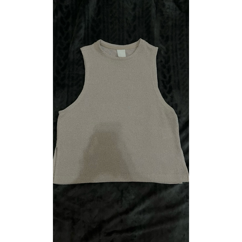 Preloved hnm oversized beige knit top