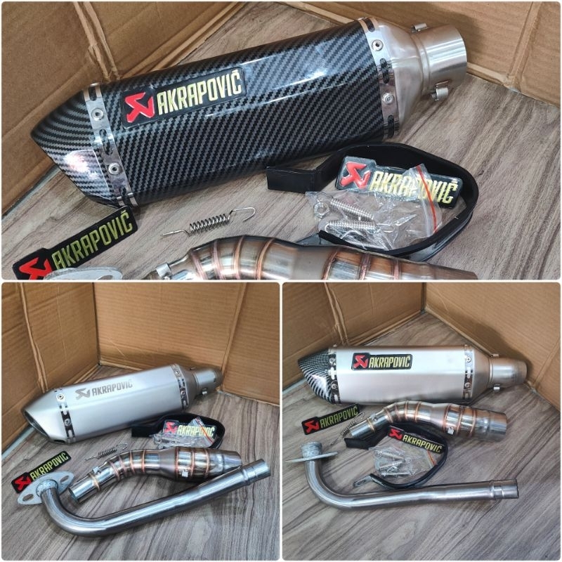 Knalpot Akrapovic Import Quality Full Set System Aerox Nmax Pcx Adv Xmax
