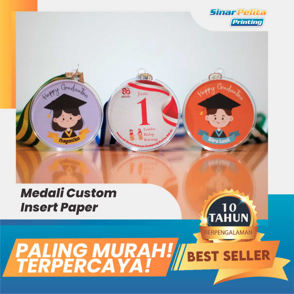 MEDALI CUSTOM INSERT PAPER | MEDALI WISUDA | MEDALI GIFT CUSTOM | INSERT PAPER FREE TEMPLATE