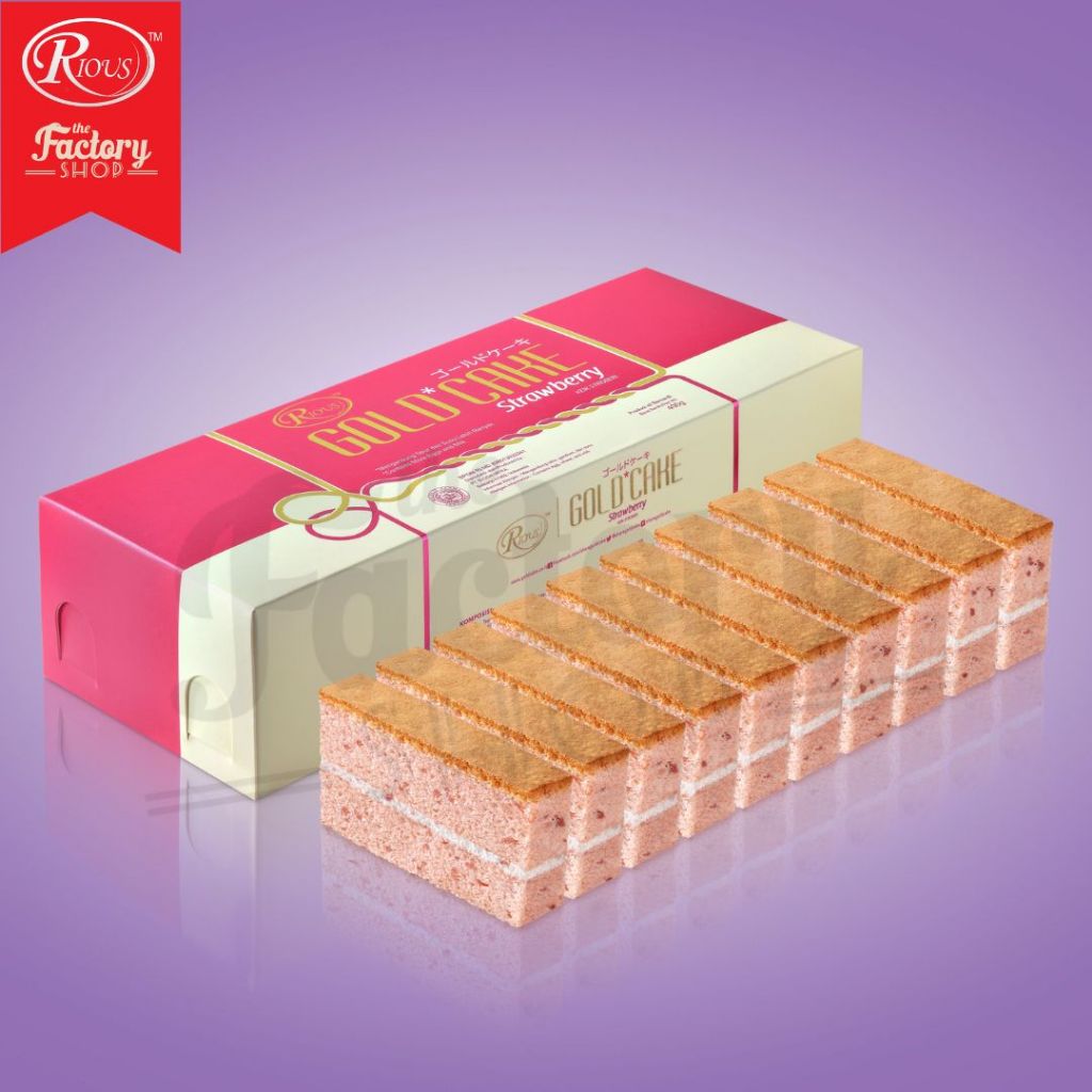 

Rious Gold Cake Japanese Cake Bolu Jepang Strawberry Stroberi