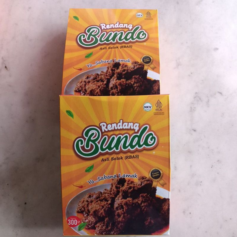 

2 Kotak Rendang Daging Bundo Solok export quality