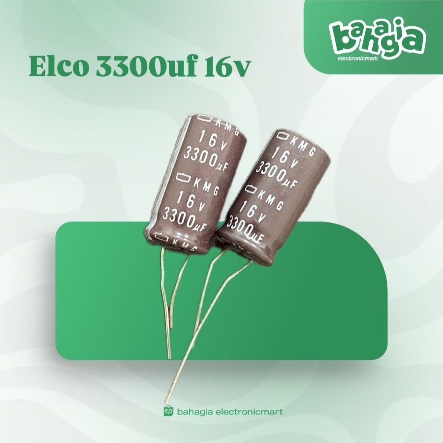 kapasitor capacitor elco 3300uf 16V / 3300 uf 16 V / 3300 16v