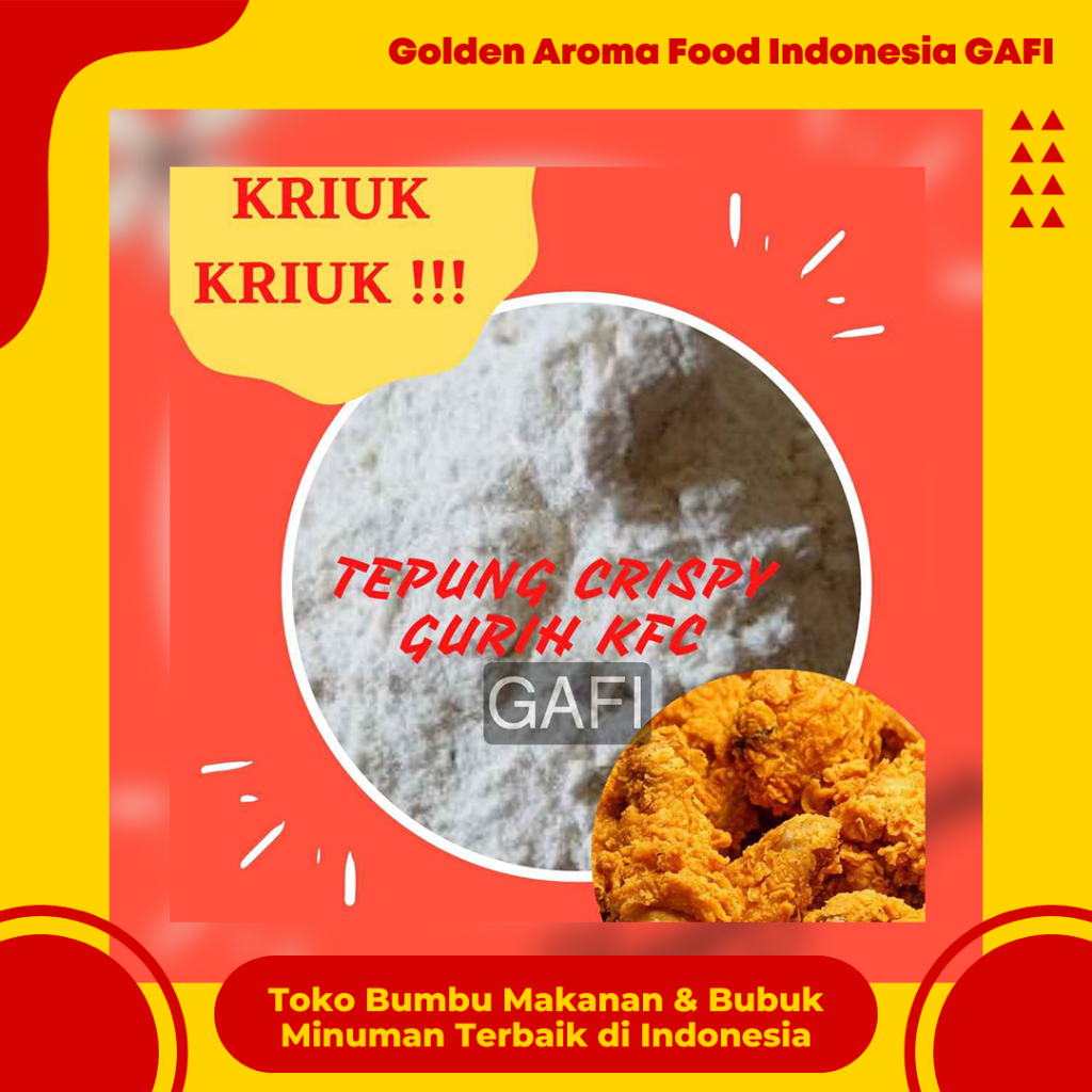 

GAFI Food Tepung Crispy 1 Kg Enak Gurih Murah Tepung Crispy Ayam Goreng Terbaik 1Kg Halal Kentucky Kiloan