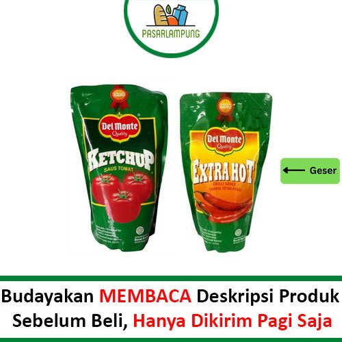 

Delmonte Saos Saus Tomat/Pedas Perbungkus Pasar Lampung