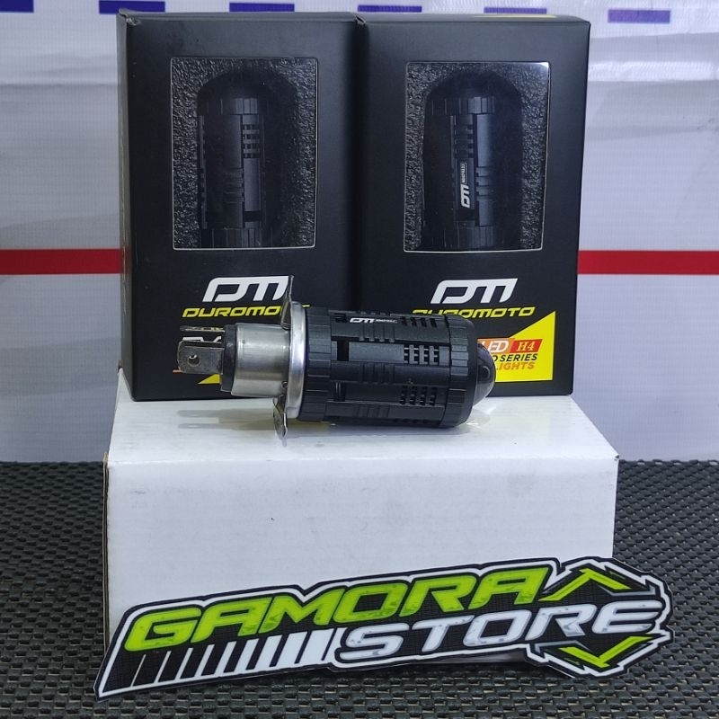 DUROMOTO M2 PRO TERBARU SOKET H4 MOBIL dan MOTOR, 1 Warna Low Putih dan High Putih