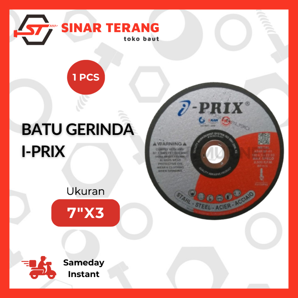 I-PRIX Cutting 7"x3 | Mata Gerinda 7 inch - Batu Potong