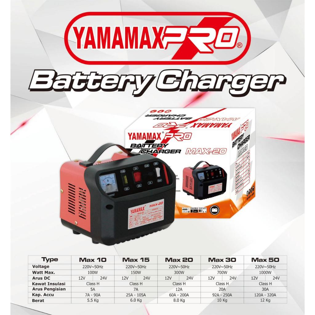 Battery Charger MAX 50 / Cas Aki / Charger ACCU Yamamax Pro