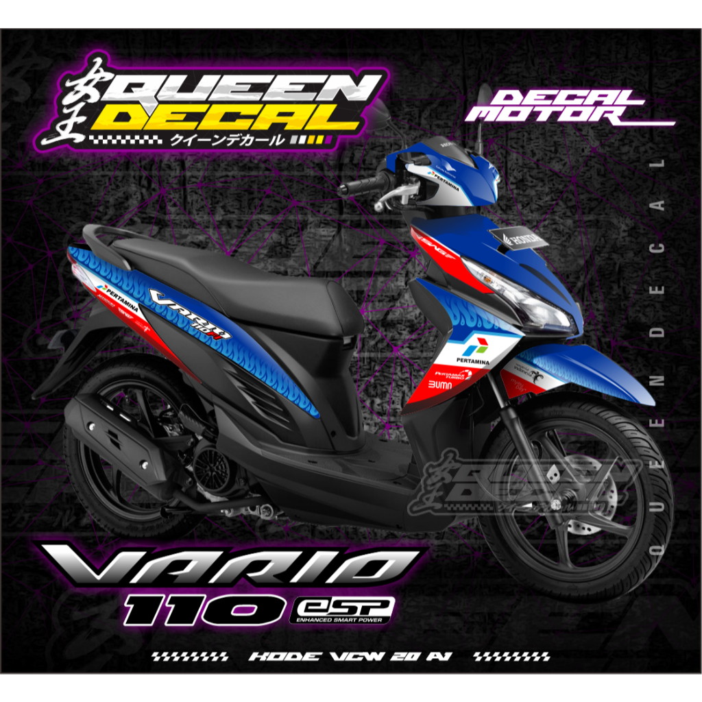 Stiker Full Body Motor Vario 110 FI Stiker Full Body Premium - VCW