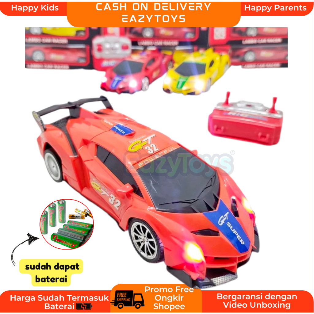 Mobil Remote Control Mobil Remot Sedan Sport Mini RC Emulational Lampu LED