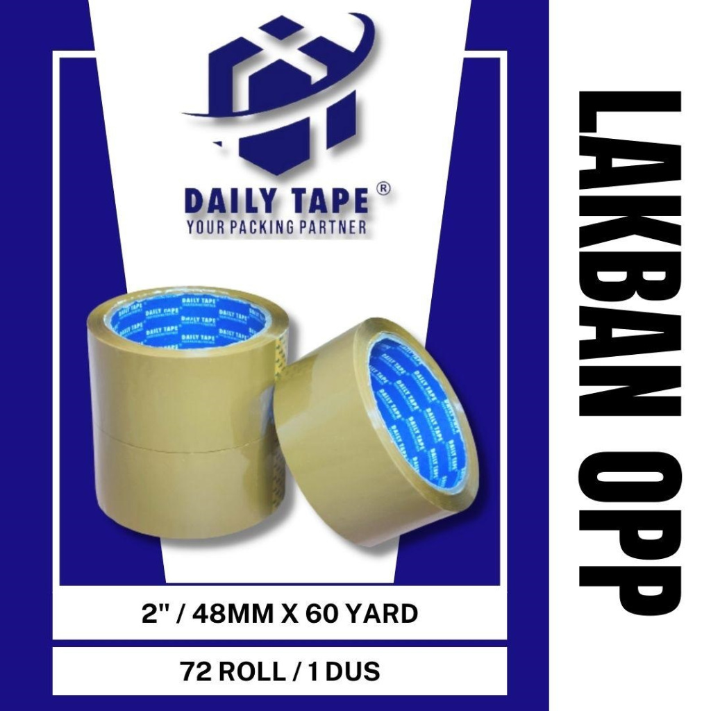 

DAILY TAPE LAKBAN 2 inch (48 mm) COKLAT SUPER REKAT