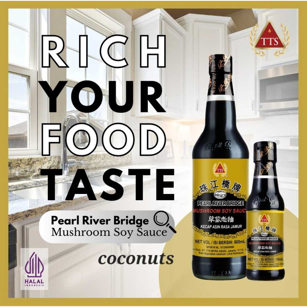 

Pearl River Bridge Mushroom Soy Sauce / Kecap rasa jamur Halal