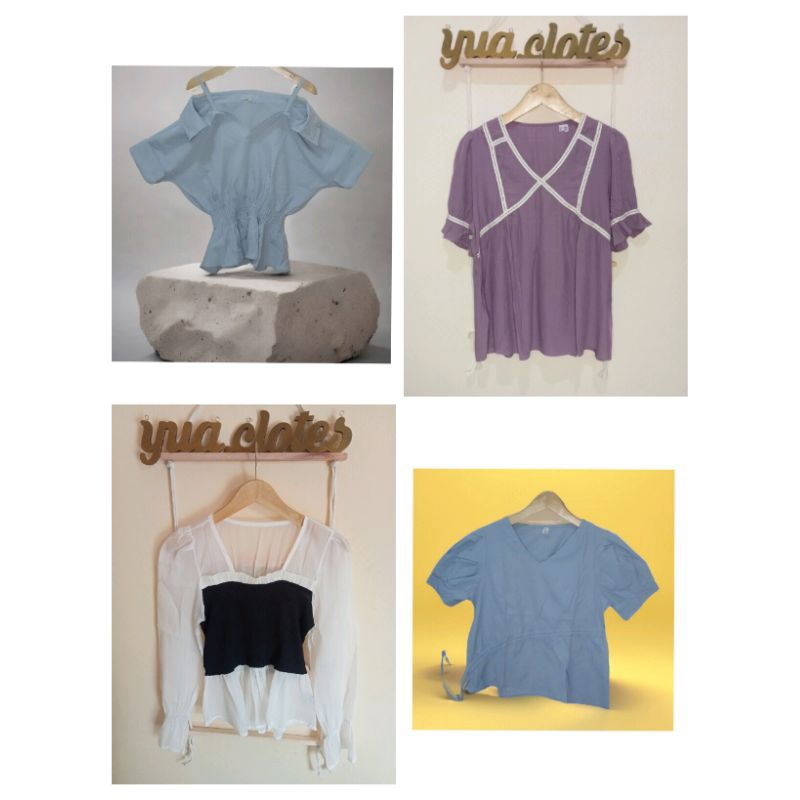 Blouse Wanita Lengan Pendek/Blouse Tunik Atasan Wanita