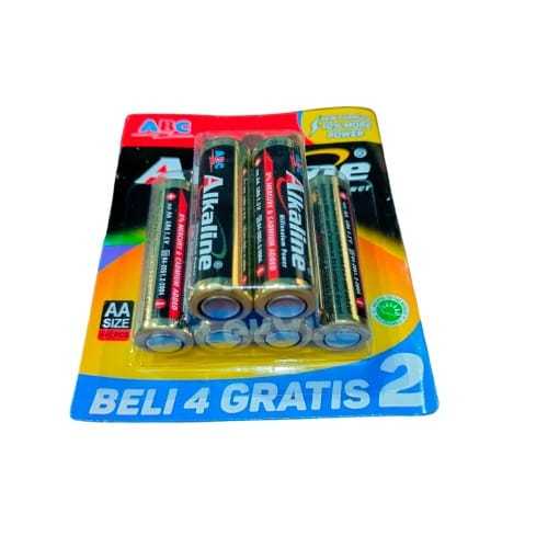 BATERAI ABC ALKALINE AA / BATERAI ABC ALKALINE AAA ( ISI 6 )