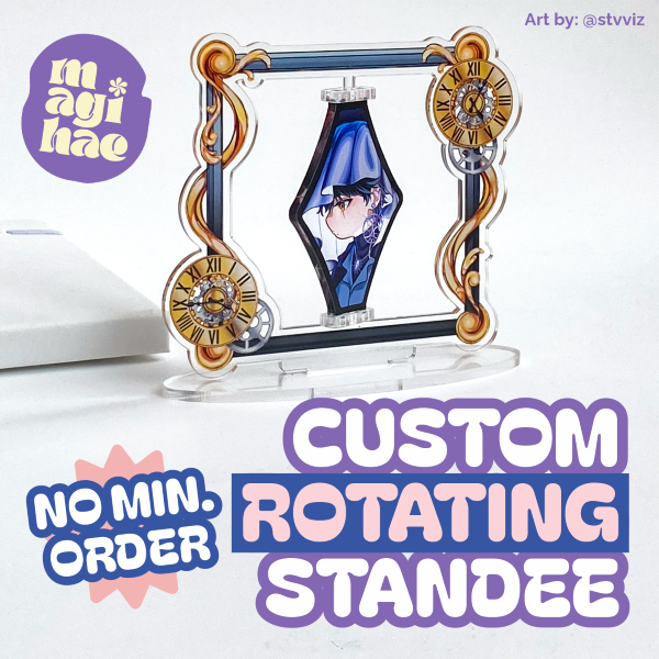 Custom Rotating Standee Acrylic | Custom Standee Akrilik Putar