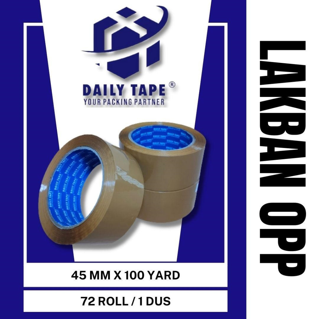 

DAILY TAPE LAKBAN COKLAT 2 inch (45 mm X 100 yard) TEBAL MURAH PREMIUM