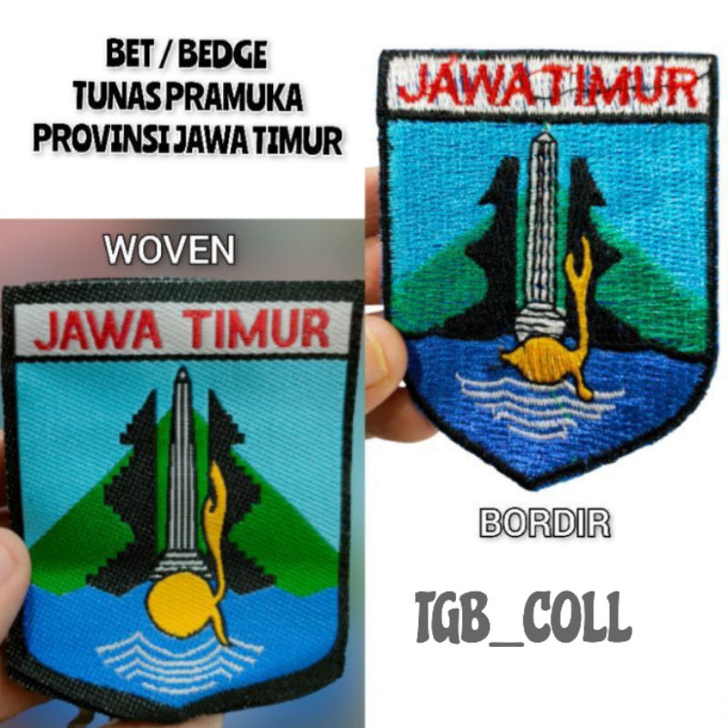 Bed Tunas Pramuka Propinsi Jawa Timur Atribut seragam