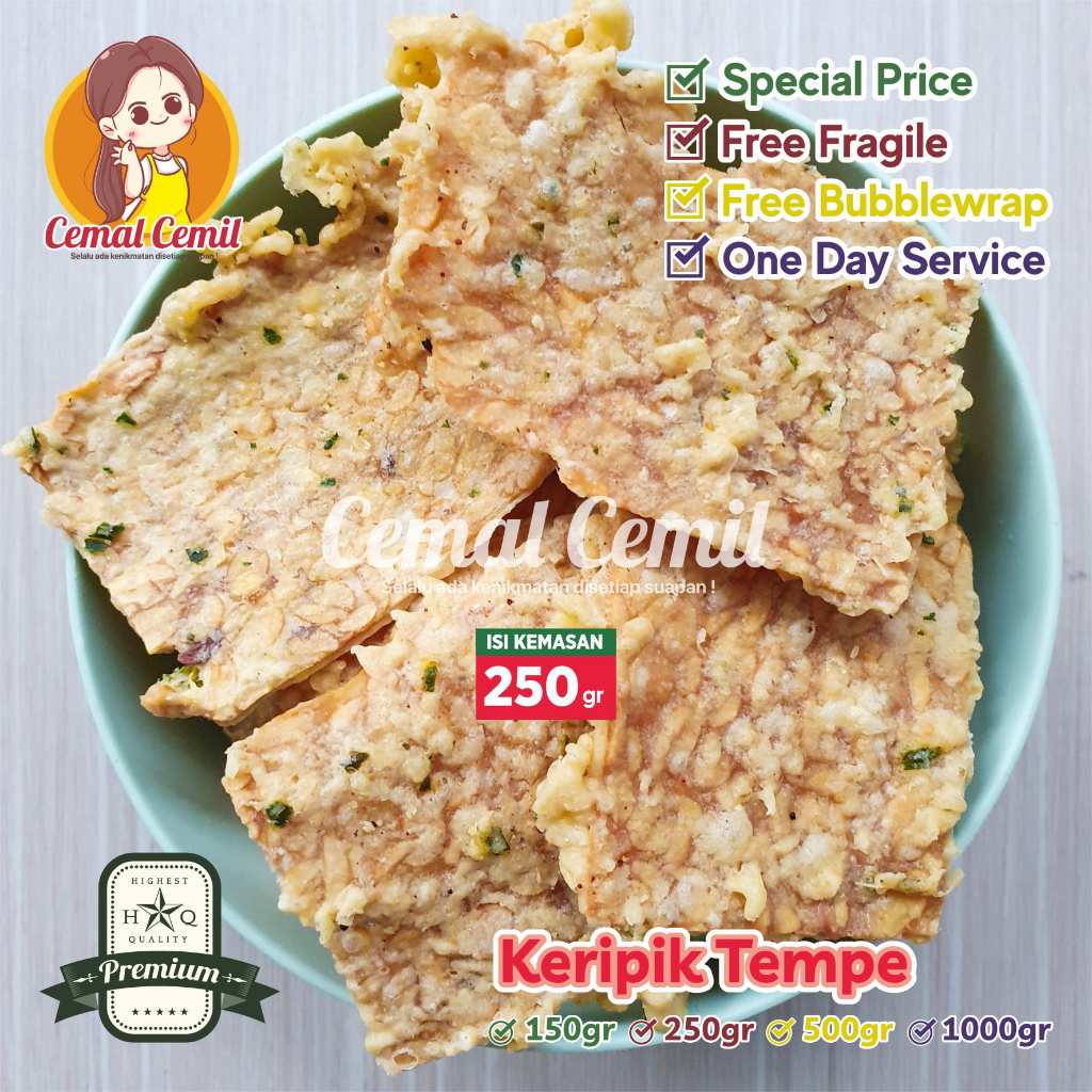 

Cemal Cemil : Keripik Tempe/Tempe Krispi 250gr-Snack/Cemilan/Camilan