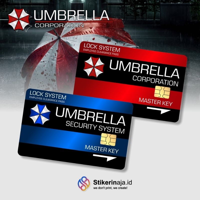 

UMBRELLA CORP CARD STIKER KARTU ATM, SKIN KARTU ATM, GARSKIN, E-TOLL