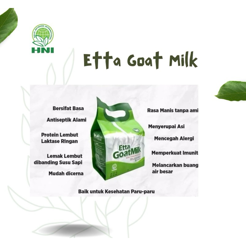 

Etta Goat Milk Rasa Manis Tanpa Aml