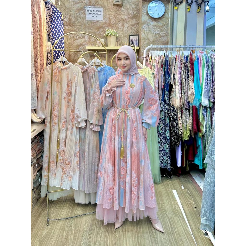 Gamis Pesta Mewah Elegan | Gamis Terbaru 2025 | Gamis Kondangan Wanita | Dress Lebaran 2025 | Gamis 