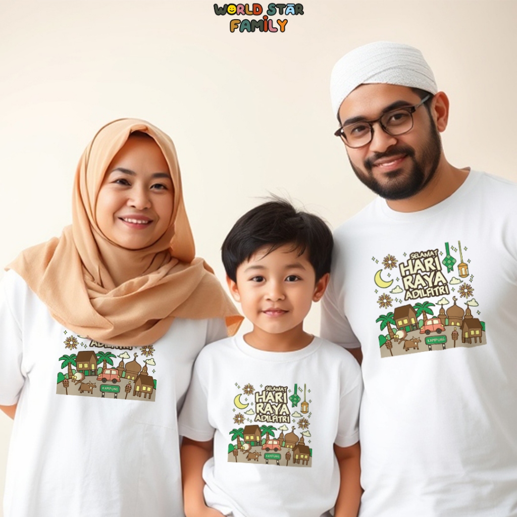 WSF Kaos Couple Keluarga LEBARAN Kaos Couple Keluarga  Kaos Idul Fitri Baju lebaran Lucu Kaos Pasang