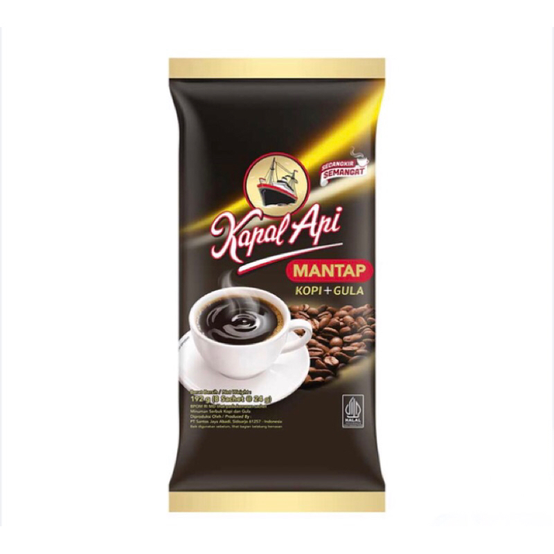 

(Misha) Kapal Api Kopi Bubuk+Gula Mantap 8X24g