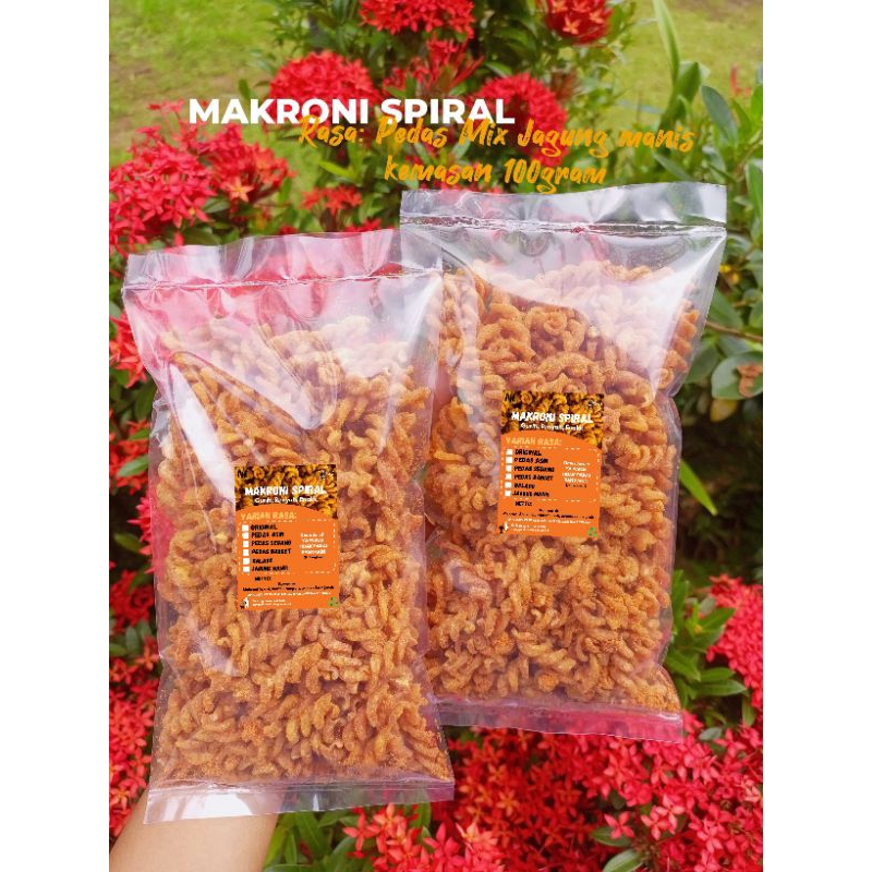 

MAKRONI SPIRAL (Req. mix rasa cantumkan dicatatan) | Kemasan 100gram | Gurih Renyah Enak