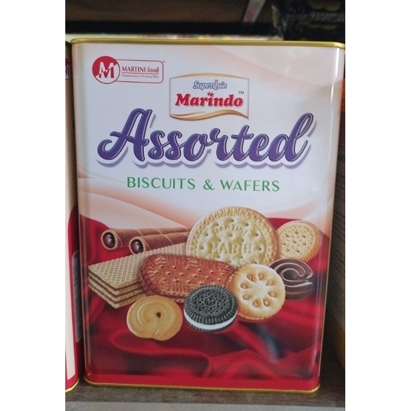 

1Dus isi 6 Kaleng Marindo Assorted Biscuits & Wafers