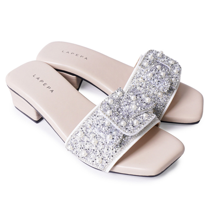 LAPEPA YUK - NEVA Sandal Wanita High Heels Premium Tinggi 4cm Size 36 - 40 Sendal Selop Elegan Hak T
