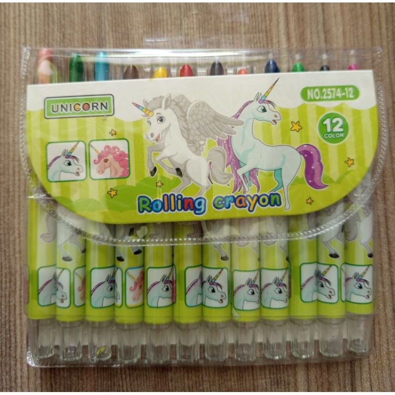 

ROLLING CRAYON / CRAYON PUTAR 12 WARNA (PENDEK) MOTIF CEWEK & COWOK