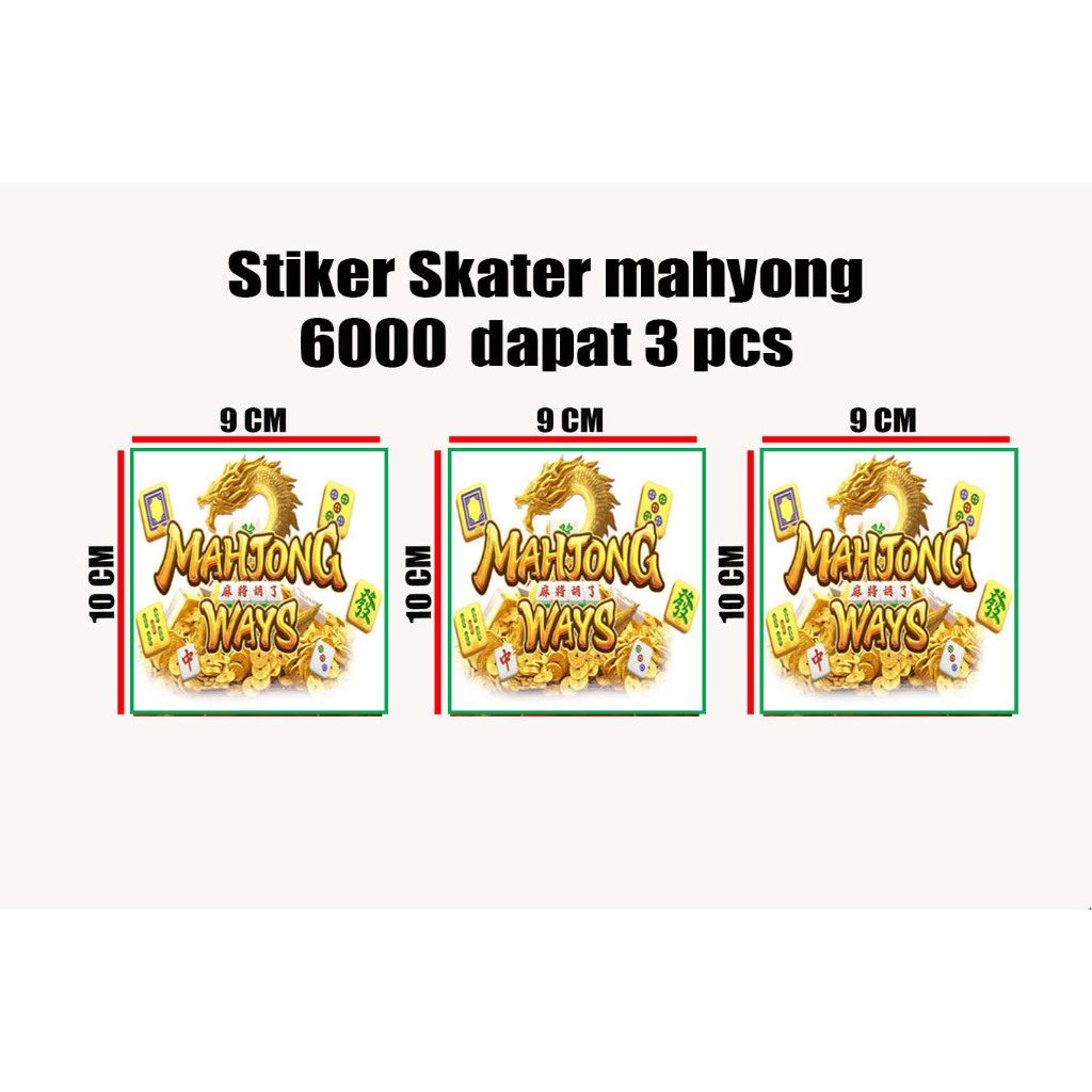 

Sticker mini uk 9 x 10 cm gambar naga mahyong ways
