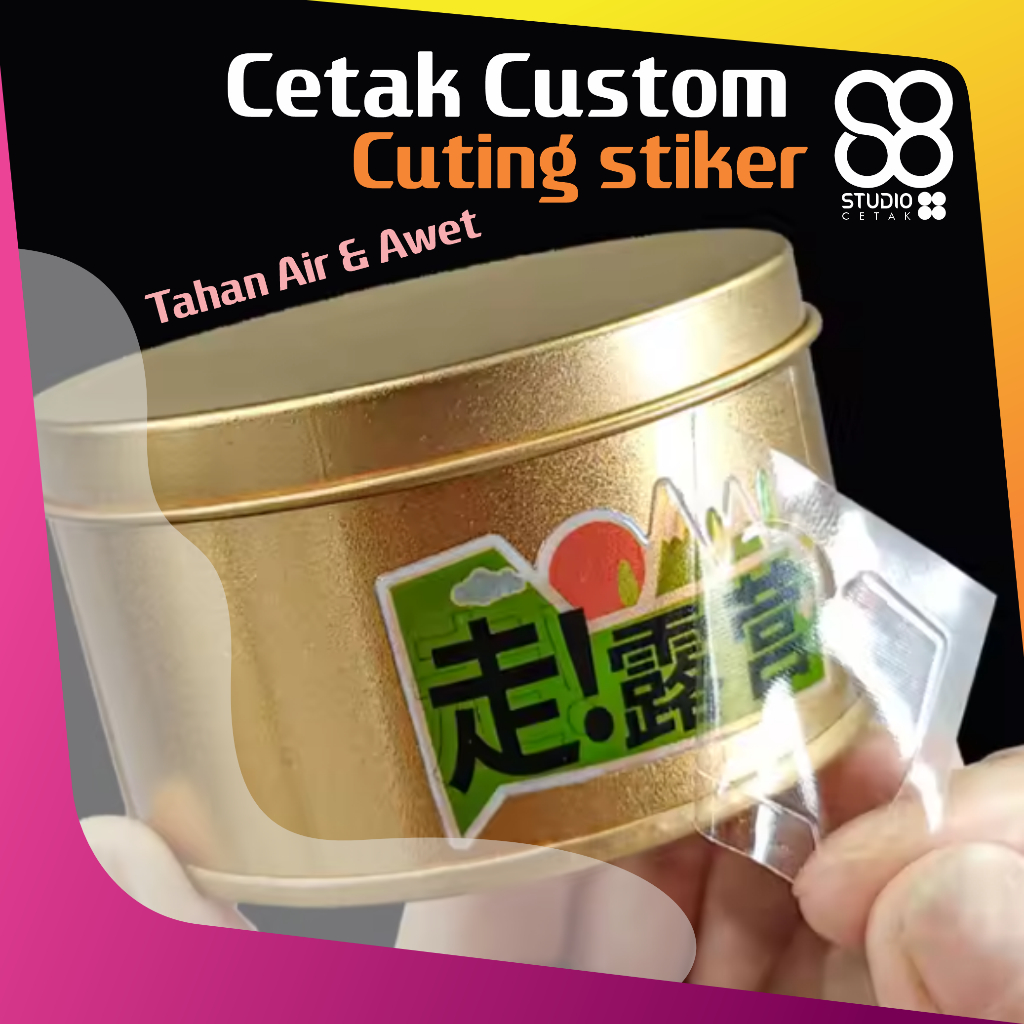 

Cetak Sticker DTF UV / Cuting Stiker / Decal Kering