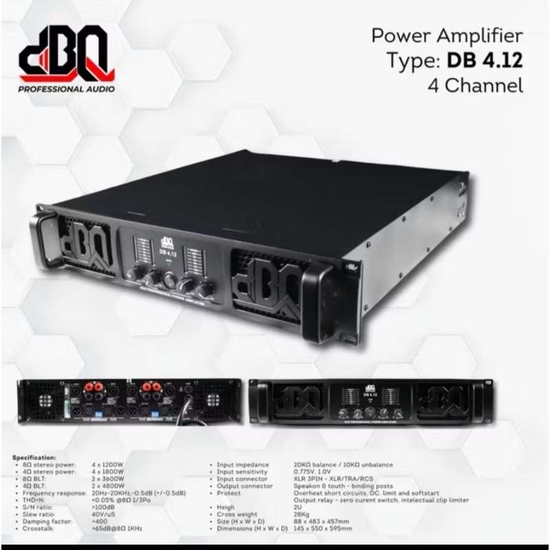POWER Amplifier DBQ db 4.12 / 4 channel Class H