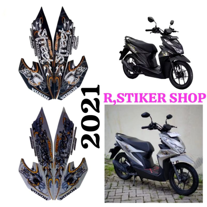 STIKER STRIPING LIS BODY MOTOR HONDA BEAT STREET 2021