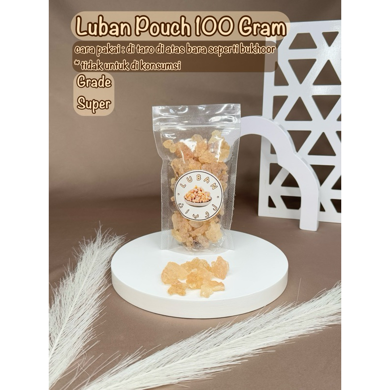 (GROSIR) Luban Pouch 100 Gram | Luban Mustaki Kemenyan Arab Putih