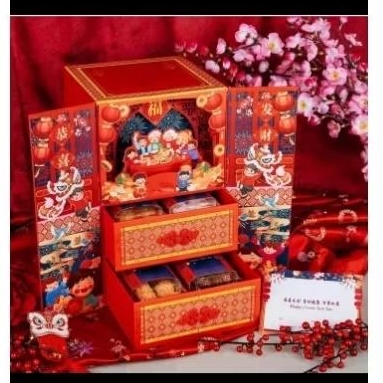 

Parcel Imlek 3D Box Hampers Signature Cookies 4 Box CNY Gift 2025