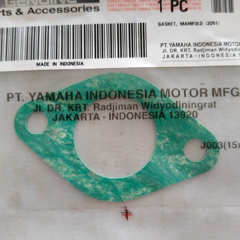 PAKING GASKET MANIFOL INTAKE MIO SPORTY FINO MIO SOUL 5MX-E3556-01 ORIGINAL YAMAHA YGP